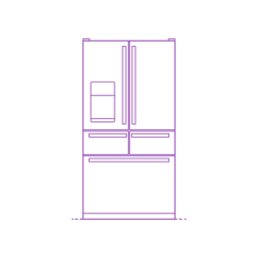 Fixtures Refrigerators Five Door Stencil Svg Vector, Free Vectors File